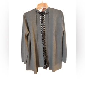John + Jenn Collection Ribbon Lace Up Cardigan | Small | EUC
